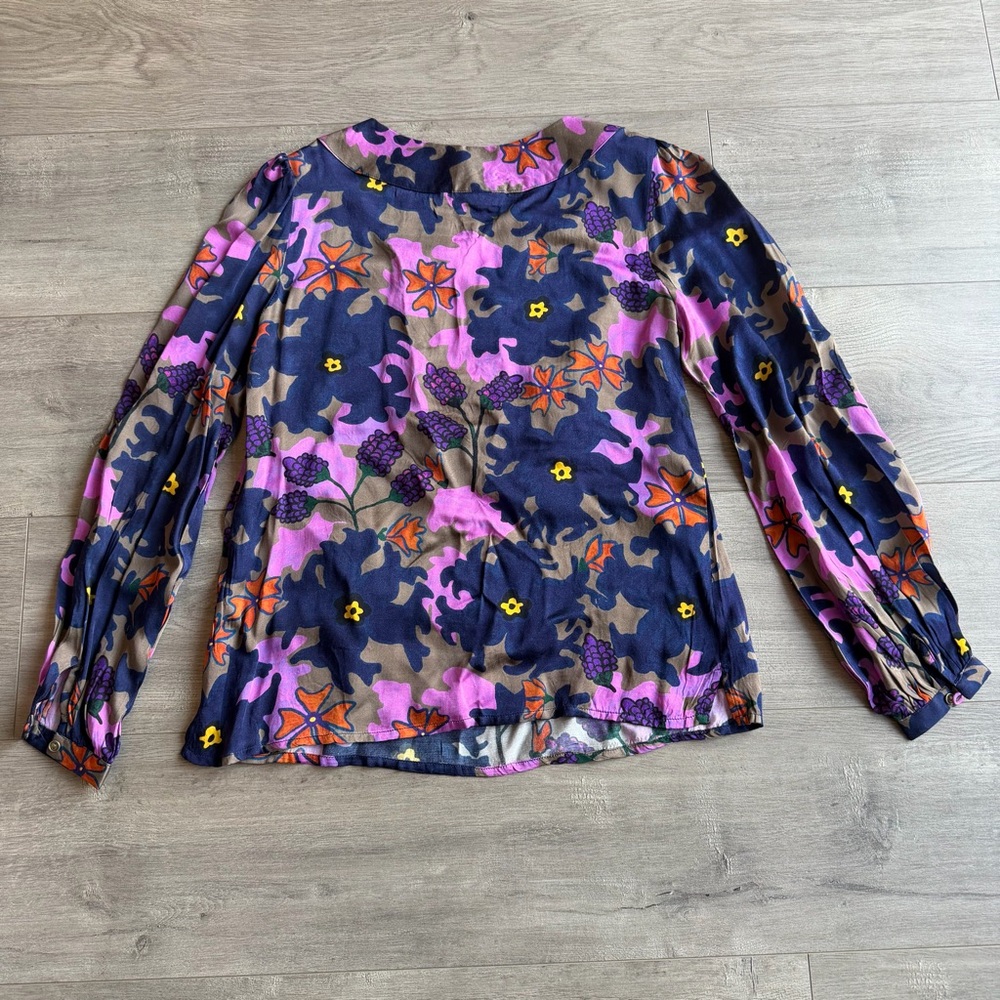 Oliphant v-neck blouse - SUZANI NAVY - size XXS - Picture 4 of 4